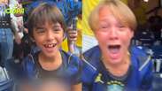 Davi Lucca e filho de Everton Ribeiro vibram com gol da virada contra o Jap&atilde;o 