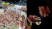 Cristiano Ronaldo leva torcida ao del&iacute;rio ao celebrar classifica&ccedil;&atilde;o na varanda de hotel