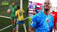 Goleiro da Noruega &eacute; parabenizado por presidente da federa&ccedil;&atilde;o e festejado companheiros ap&oacute;s parar o Brasil