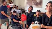 Menino que teve a perna amputada ap&oacute;s ataque de tubar&atilde;o recebe alta hospitalar