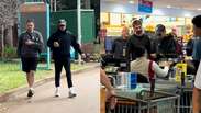 Cantor Harry Styles &eacute; flagrado fazendo compras e se exercitando em parque em S&atilde;o Paulo