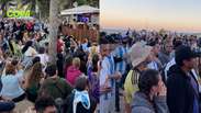 Torcedores argentinos ficam perplexos enquanto brasileiros celebram gol da Inglaterra em Copacabana