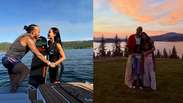 Lewis Hamilton assume Kim Kardashian nas redes sociais ao publicar &aacute;lbum com fotos rom&acirc;nticas