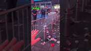 Olha como ficou a Times Square ap&oacute;s a festa dos Argentinos #shorts