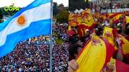 Veja como est&aacute; o clima em Madri e Buenos Aires durante final tensa entre Argentina e Espanha