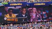 Ronaldinho mostra rea&ccedil;&atilde;o no est&aacute;dio em &lsquo;rol&ecirc; aleat&oacute;rio&rsquo; com Ronaldo em show de Madonna na final da Copa