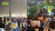 M&atilde;os no rosto, cabe&ccedil;as baixas: a rea&ccedil;&atilde;o dos argentinos em Copacabana com o gol que deu o t&iacute;tulo &agrave; Espanha