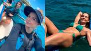 Deborah Secco curte f&eacute;rias em Noronha com a filha