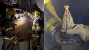 Imagem de Nossa Senhora Aparecida &eacute; encontrada intacta ap&oacute;s inc&ecirc;ndio em casa no RS
