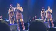 Maraisa d&aacute; bronca em f&atilde; que apontou laser para o rosto de Maiara durante show: 'Voc&ecirc; n&atilde;o &eacute; homem?&rsquo;