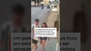 C&acirc;mera flagra pedestre sendo atropelado por motociclista sem habilita&ccedil;&atilde;o em MG #shorts