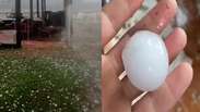 Tempestade de granizo danifica quase 500 casas no RS; v&iacute;deos mostram intensidade do gelo e destrui&ccedil;&atilde;o