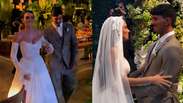 Gabriel Medina e Isabella Arantes celebram casamento em festa com presen&ccedil;a de famosos