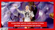 Xuxa pede netos para Sasha e Bruna Marquezine em show; veja v&iacute;deo