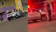 V&iacute;deo mostra viatura da PM atingindo motociclista durante persegui&ccedil;&atilde;o na Grande SP