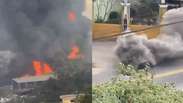 Inc&ecirc;ndio de grandes propor&ccedil;&otilde;es atinge ind&uacute;stria qu&iacute;mica e faz bueiros de rua explodirem em SP; veja