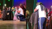 Elphaba em &lsquo;Wicked&rsquo;, Myra Ruiz &eacute; pedida em casamento no palco