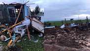 Tornado no Paran&aacute; deixa rastro de destrui&ccedil;&atilde;o; morador mostra &aacute;rvores sendo arrancadas pelo fen&ocirc;meno