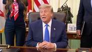 Trump diz que EUA s&atilde;o os &uacute;nicos que t&ecirc;m controle sobre Ormuz: 'Controle total'