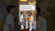 Fred Bruno mostra rea&ccedil;&atilde;o do filho Cris ao descobrir que ser&aacute; irm&atilde;o mais velho #shorts