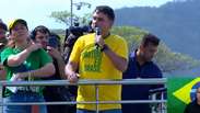 Fl&aacute;vio Bolsonaro usa &aacute;udios antigos do pai em discurso de lan&ccedil;amento de campanha; veja na &iacute;ntegra
