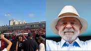 Lula chega de helic&oacute;ptero para lan&ccedil;amento da campanha em est&aacute;dio de S&atilde;o Bernardo do Campo