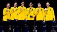 Brasil conquista ouro in&eacute;dito no Mundial de gin&aacute;stica r&iacute;tmica com maior nota do ano