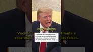 Trump manda jornalista ficar 'quieta' e a chama de 'rep&oacute;rter fake' durante coletiva #shorts