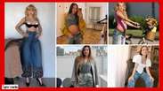 Cal&ccedil;a jeans diferentona vira protagonista de looks de famosas