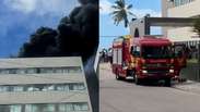 V&iacute;deos mostram inc&ecirc;ndio em cobertura de hotel de luxo em Macei&oacute;