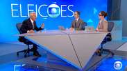 Renata Vasconcellos eleva voz para conseguir fazer pergunta a Caiado durante sabatina na Globo