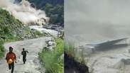 V&iacute;deo mostra momento em que avalanche avan&ccedil;a e provoca fuga desesperada em hidrel&eacute;trica no Nepal