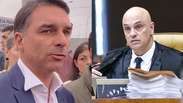 Fl&aacute;vio visita ex-assessor de Bolsonaro preso e chama Moraes de 'laranja podre'