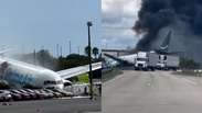 Avi&atilde;o cargueiro da Amazon cai perto do aeroporto de Miami
