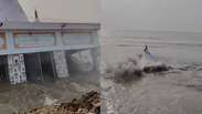 V&iacute;deo mostra templo de quase 150 anos sendo levado pelo Rio Ganges ap&oacute;s eros&atilde;o na &Iacute;ndia