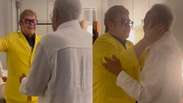 Elton John elogia Gilberto Gil nos bastidores do Rock in Rio: &lsquo;Uma lenda&rsquo;