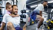Neymar leva Mavie para acompanhar treino pesado em academia