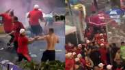 Briga entre torcidas do Flamengo causa tumulto e correria na sa&iacute;da do Maracan&atilde;