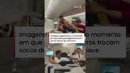 Passageiros trocam socos em voo que sa&iacute;a de Londres e filmagem viraliza #shorts