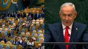 Comitivas de diversos pa&iacute;ses vaiam Netanyahu e saem do plen&aacute;rio antes do discurso do premi&ecirc; de Israel