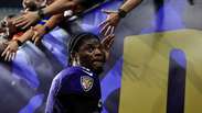 Lamar Jackson, quarterback do Baltimore Ravens, elogia a atmosfera que encontrou no Maracan&atilde;