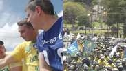 Motociata re&uacute;ne apoiadores de Fl&aacute;vio Bolsonaro em &uacute;ltimo ato de campanha no interior de SP