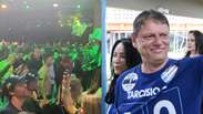 Apoiadores comemoram reelei&ccedil;&atilde;o de Tarc&iacute;sio de Freitas em evento em SP