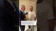 Netanyahu mostra encontro com homem que interveio em ataque de copiloto: 'Grande her&oacute;i' #shorts