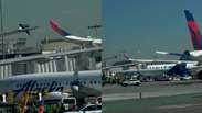 Avi&otilde;es da Delta e Air Canada colidem em aeroporto de Los Angeles