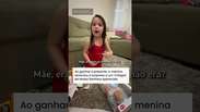 Menina se emociona ao ganhar boneca que faz ora&ccedil;&otilde;es e chama presente de 'milagre' #shorts