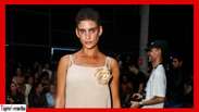 Laura Fernandez, ex-nora de Preta Gil, fala do look naked dress usado no SPFW