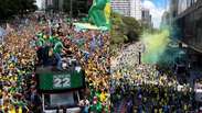 Ato de Fl&aacute;vio Bolsonaro na Avenida Paulista reuniu 71,9 mil pessoas em seu &aacute;pice, diz monitor da USP
