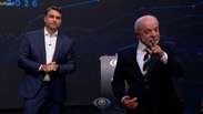 'Quero 100%, at&eacute; do seu pai', diz Lula ap&oacute;s Fl&aacute;vio Bolsonaro pedir para petista explicar &lsquo;votos de presidi&aacute;rios&rsquo;