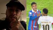 Neymar chama Rodrigo Nestor de &lsquo;idiota&rsquo; ap&oacute;s expuls&atilde;o e contesta regra